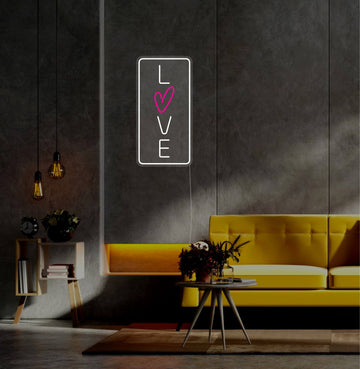 LED neon "LOVE with a heart"