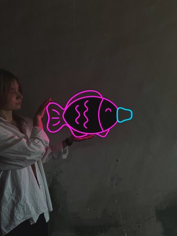 LED-неон «Соєвий соус у формі риби»