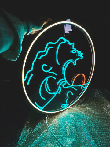 LED-неон «Хвилі та сонце»