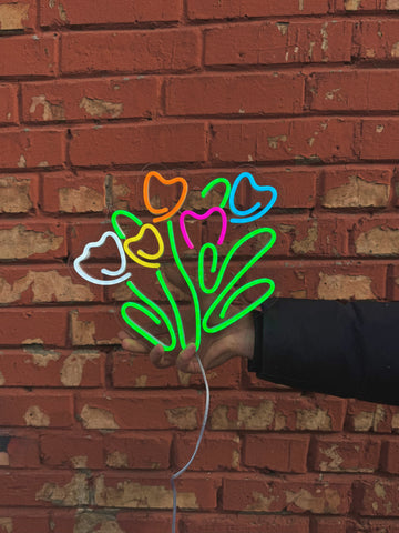 LED neon "Bouquet of tulips"