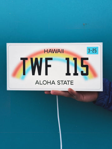 Lamp "Hawaii License Plate"