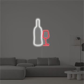 LED-неон «Келих вина / Винний набір»