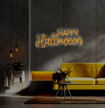 LED neon "Happy Halloween"