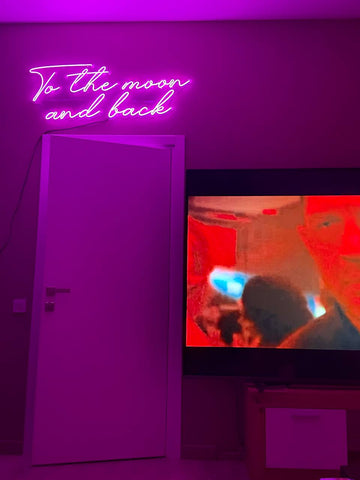LED neon "To the moon and back"
