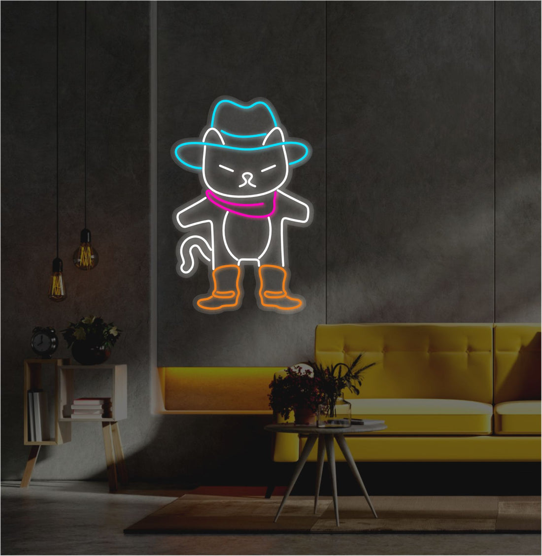LED-neon "Cowboy Cat"