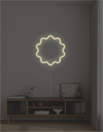 LED neon "Wavy Circle"