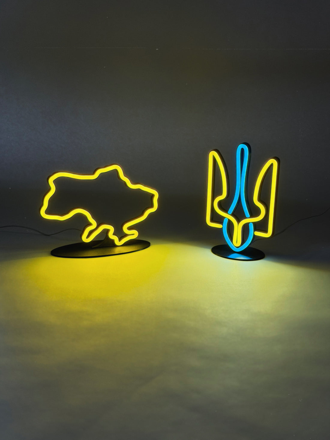 LED neon "Map of Ukraine (black side face)"