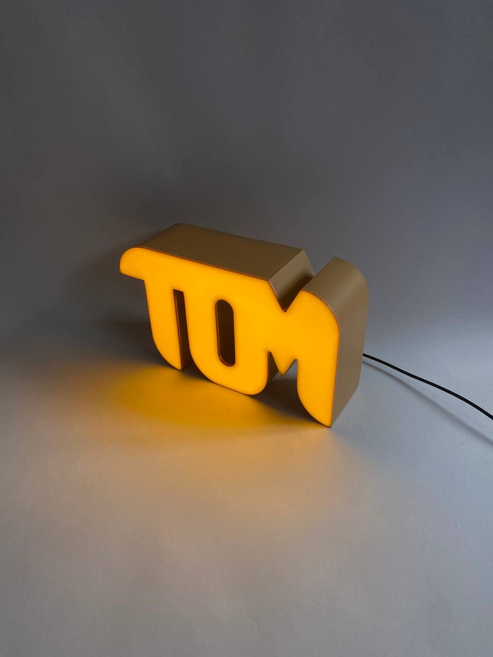 Three volumetric letters (height 25 cm)