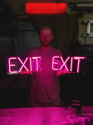 LED neon "Exit"