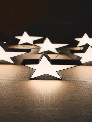 Lamp in the shape of your logo/text on a stand (length up to 25 cm)