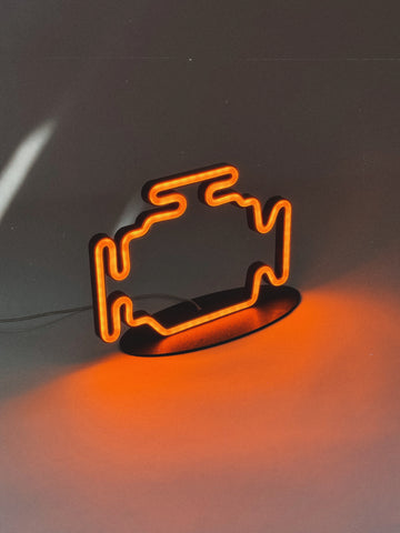 LED-неон «Check Engine (у чорному профілі)»