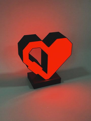 Lamp in the shape of your logo/text on a stand (length 25 cm)