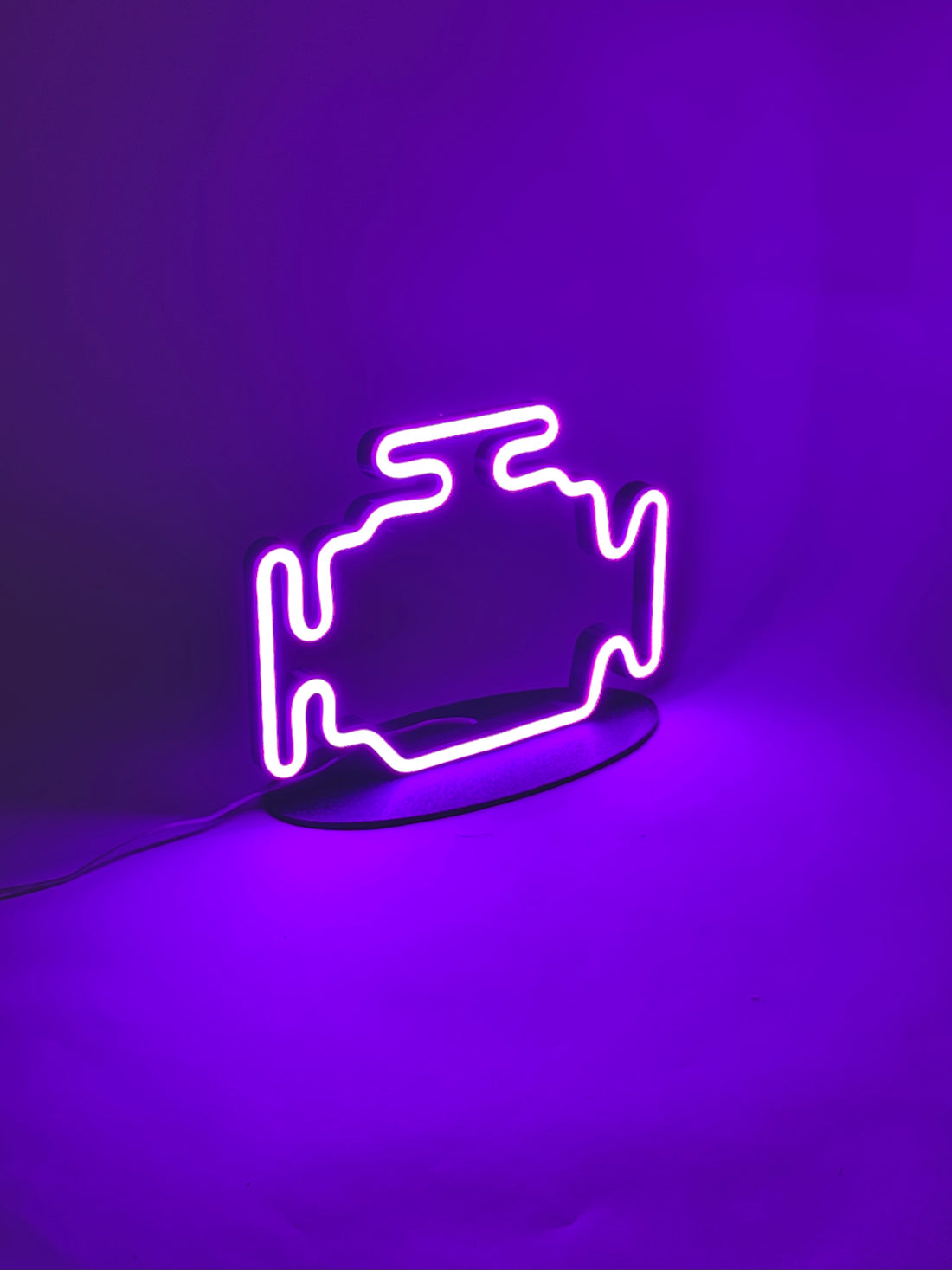 LED-неон «Check Engine (у чорному профілі)»