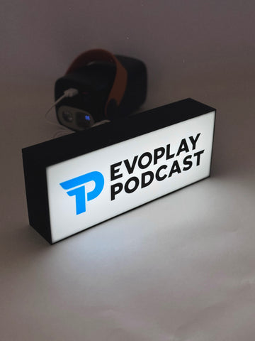 Lamp with your logo/text in the format 25x10х5 cm