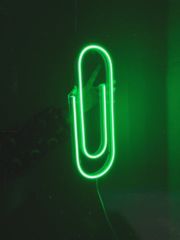 LED neon "Paper clip"
