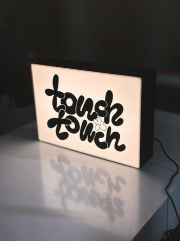 Lamp with your logo/text in A4 format