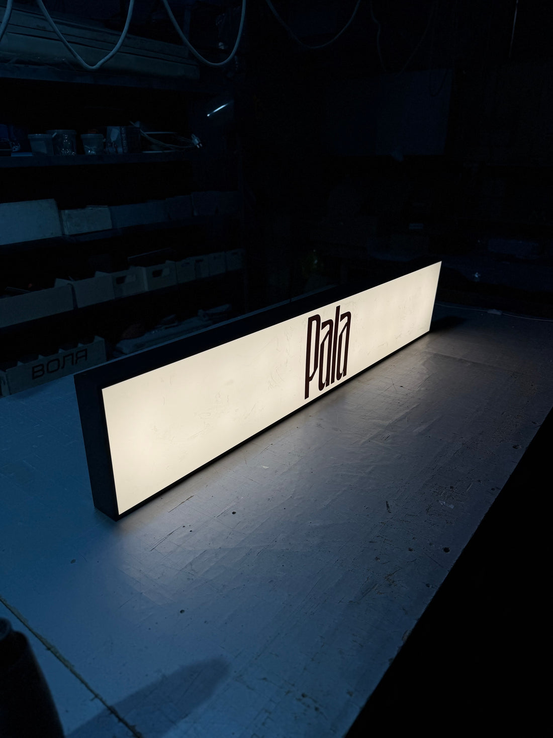 Street sign with your logo/text in the format 150x30x7 cm