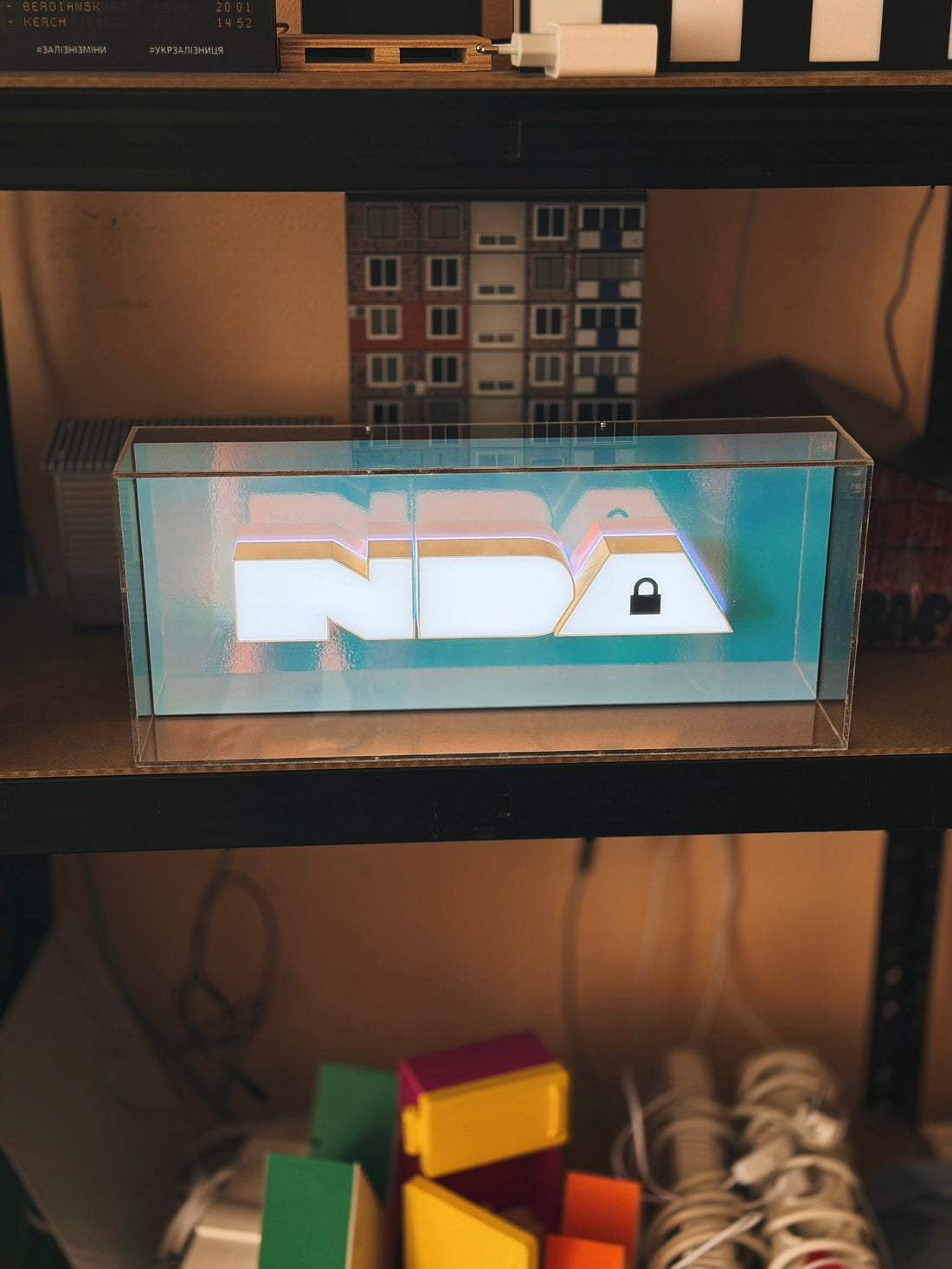 Table lamp with your logo/text in the format 40x17х9 cm