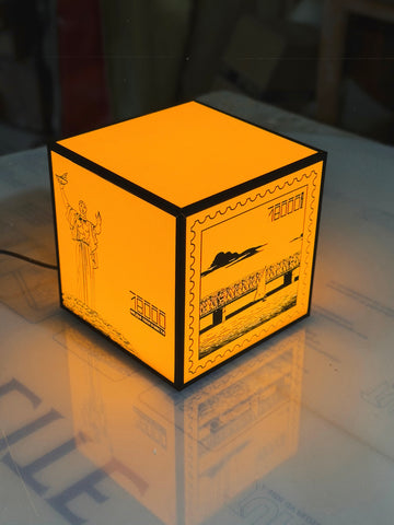Table lamp "Cube" with your logo or text