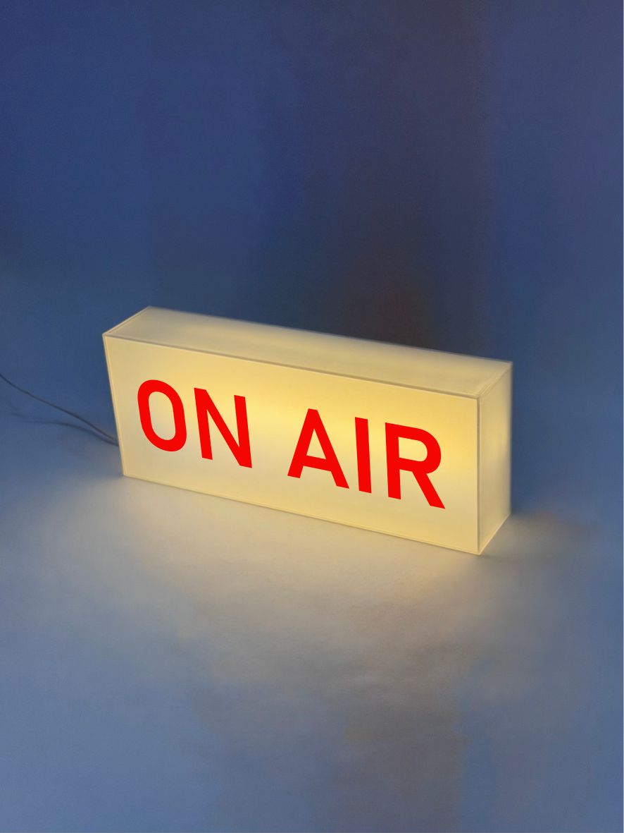 Lamp with your logo/text in the format 25x10х5 cm