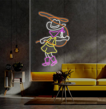 LED-neon "Cowboy Girl"