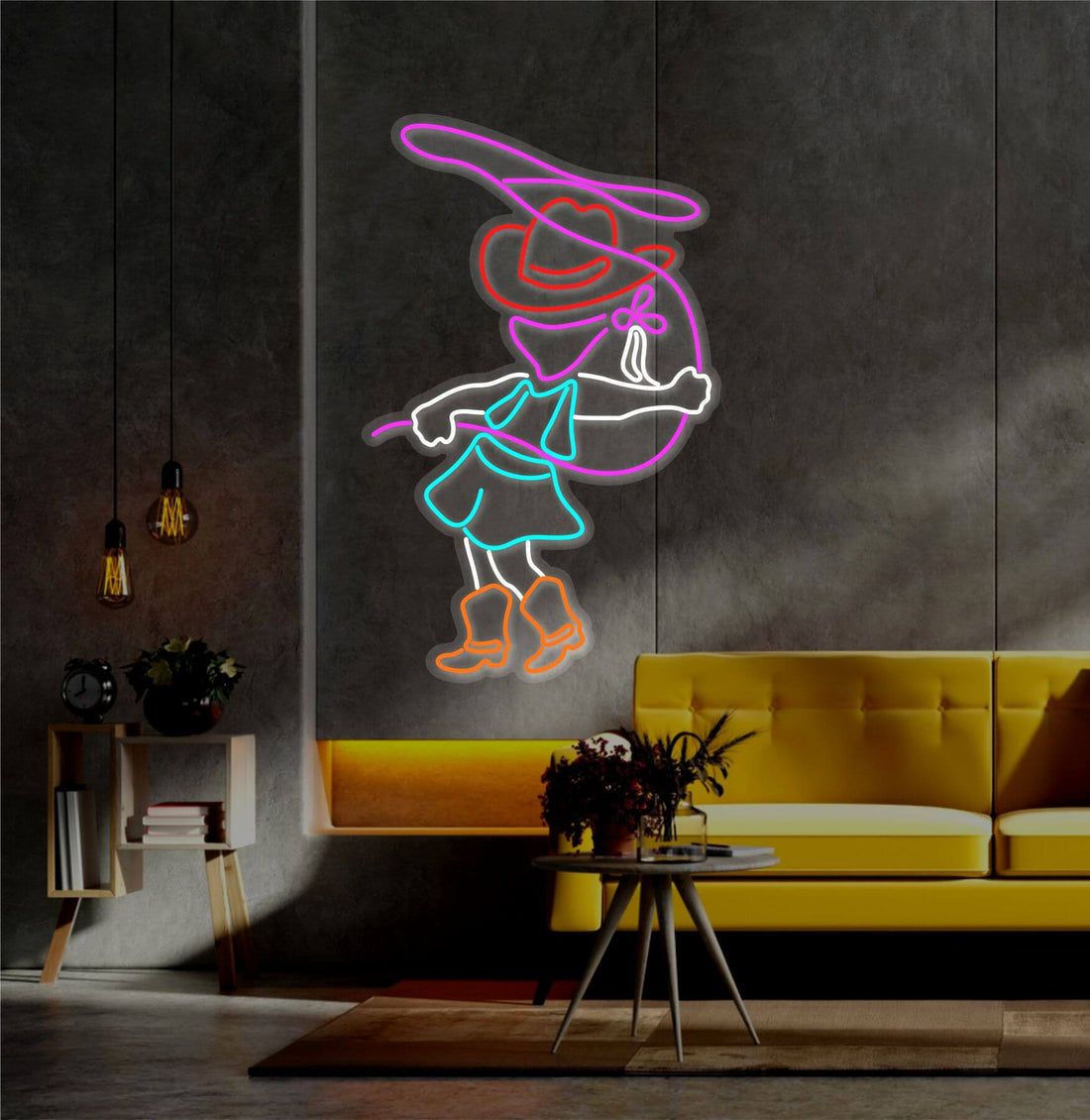 LED-neon "Cowboy Girl"