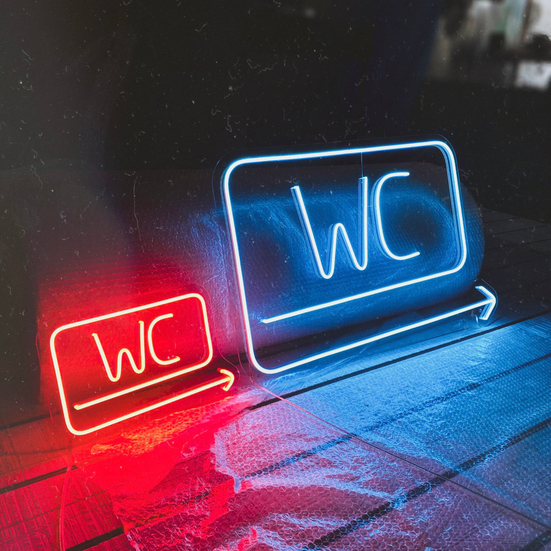 LED neon "WC"