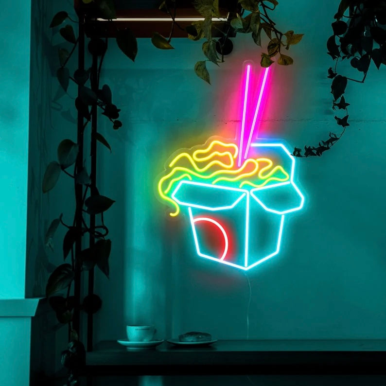 LED neon "Wok" (Noodles / Ramen / Udon)
