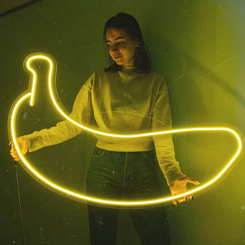 LED neon "Banana outline"