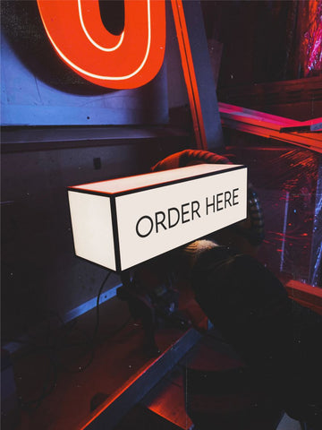 Lamp "Order Here"