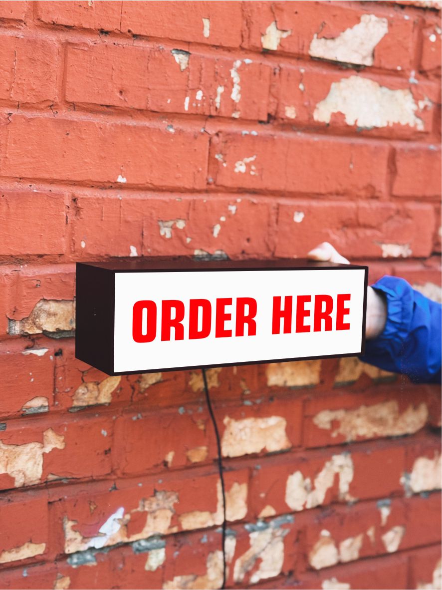Lamp "Order Here"