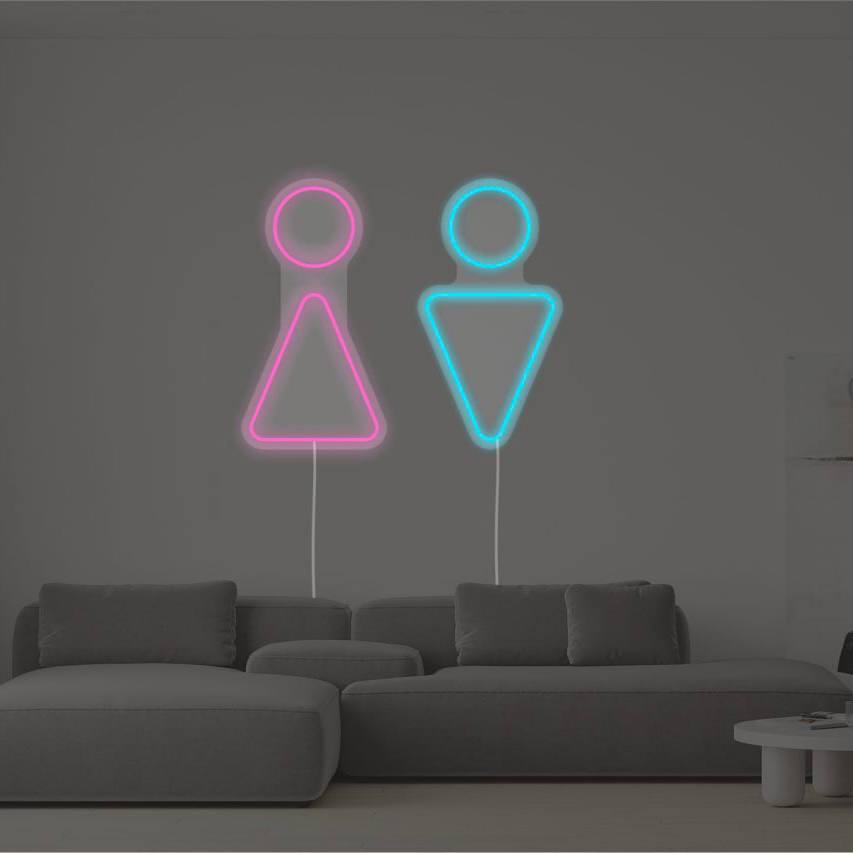 LED neon "WC boy / girl (triangles)"