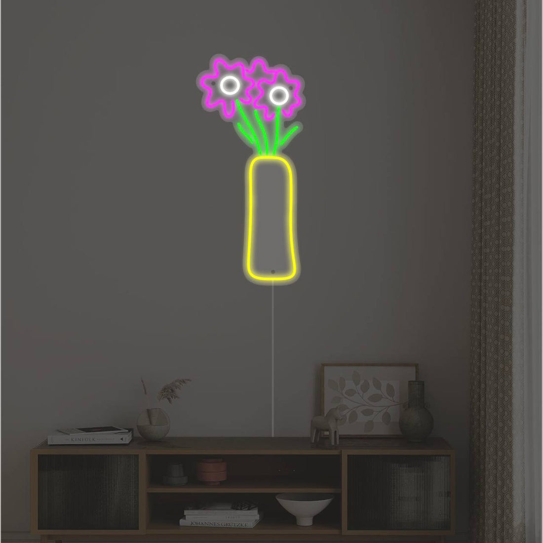 LED-неон «Ромашки у вазі»