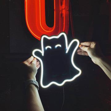 LED neon "Ghost Cat"