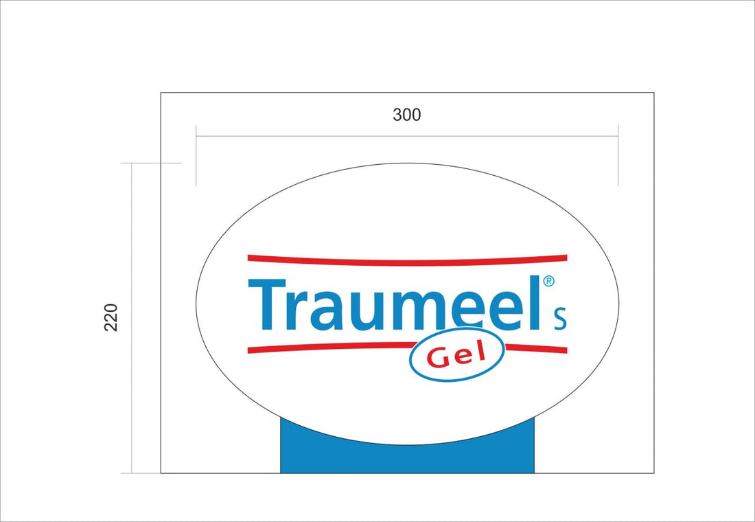 An oval lamp on a stand with your logo/text in the format 25x17.5 cm