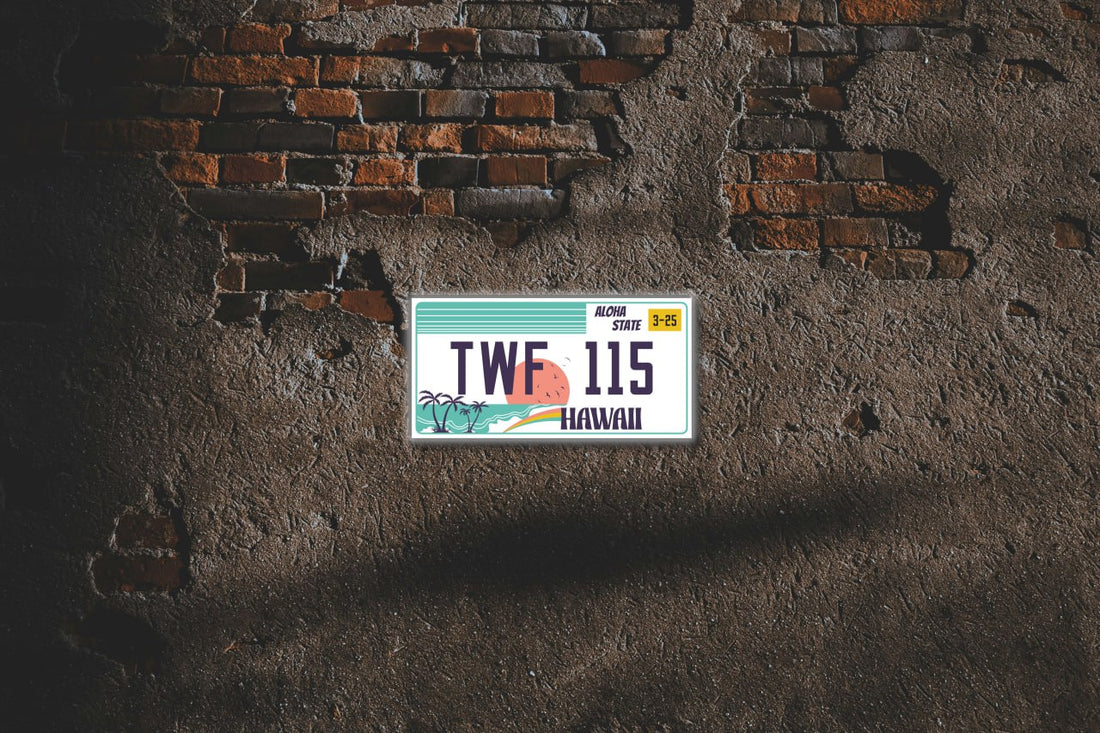 Lamp "Hawaii License Plate"