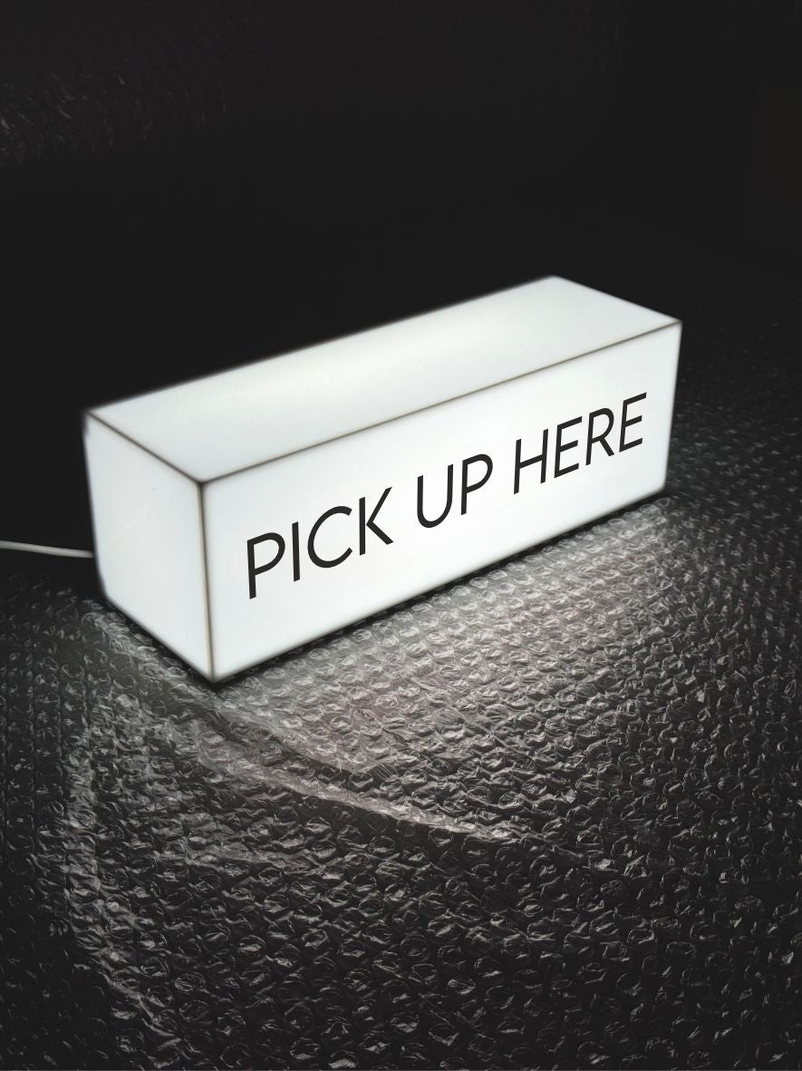 Lamp "Pick Up Here"