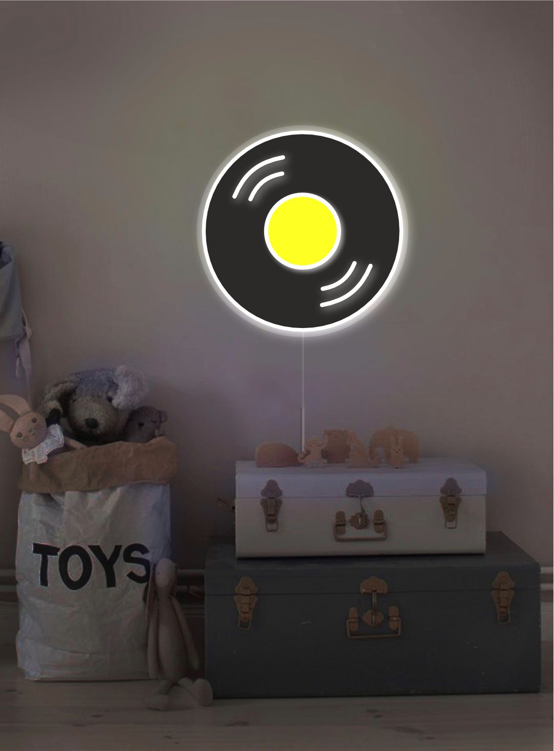 LED neon "Vinyl record"