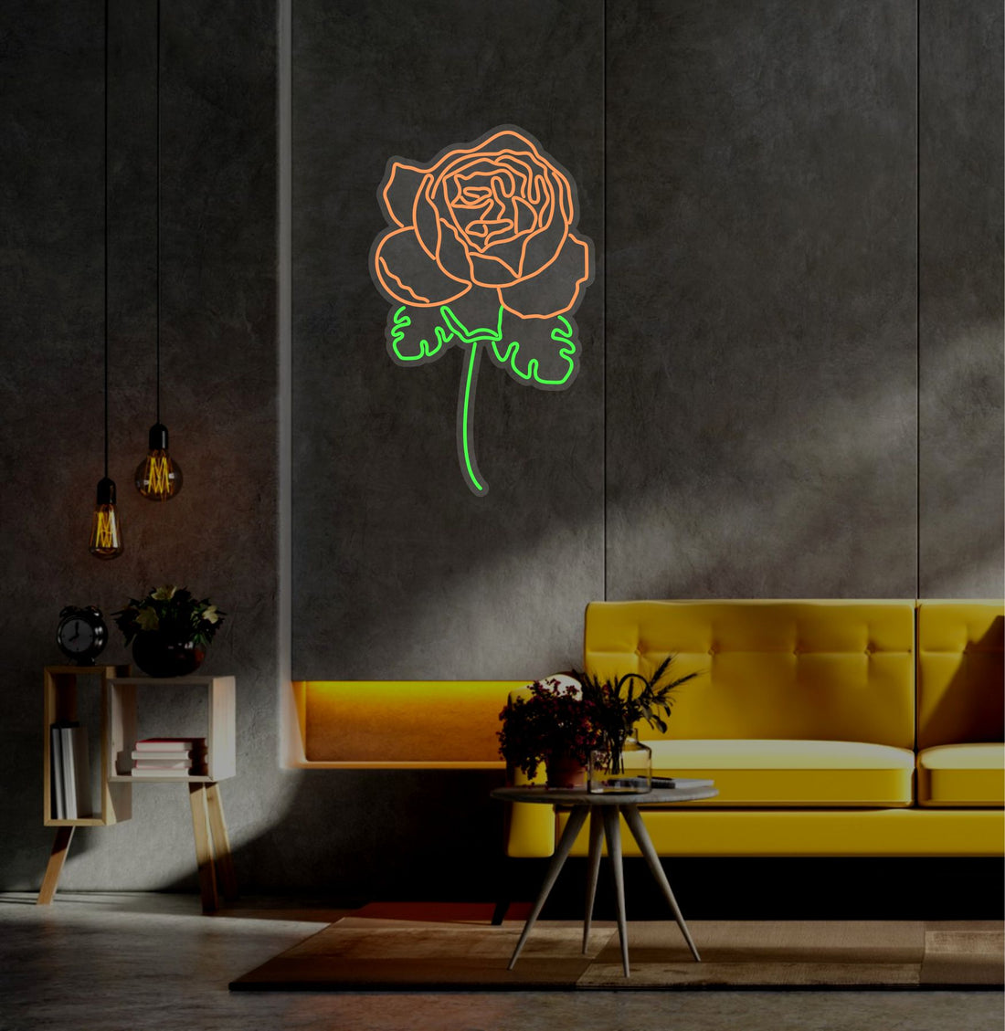LED neon "Peony"