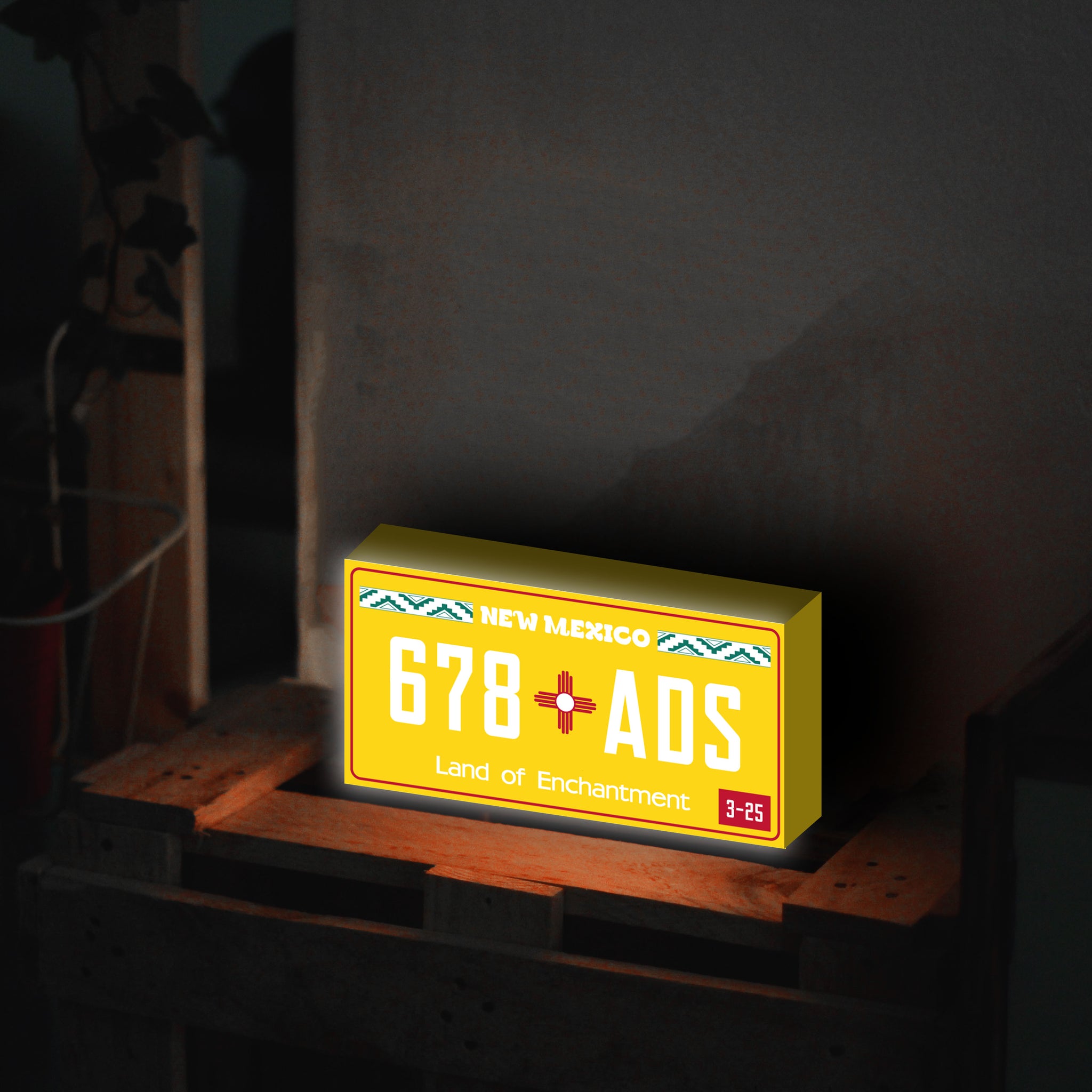 Lamp "New Mexico License Plate"