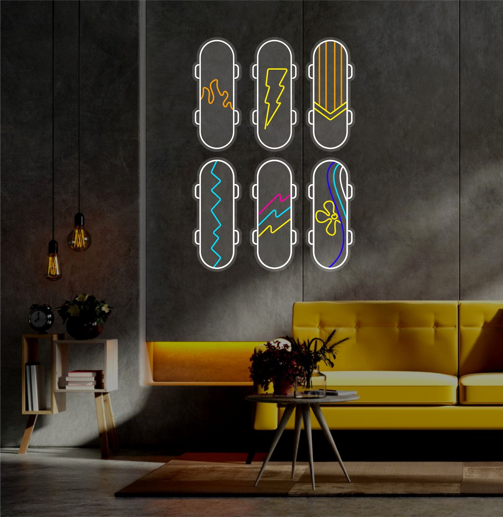 LED neon "Skateboard"