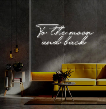 LED neon "To the moon and back"