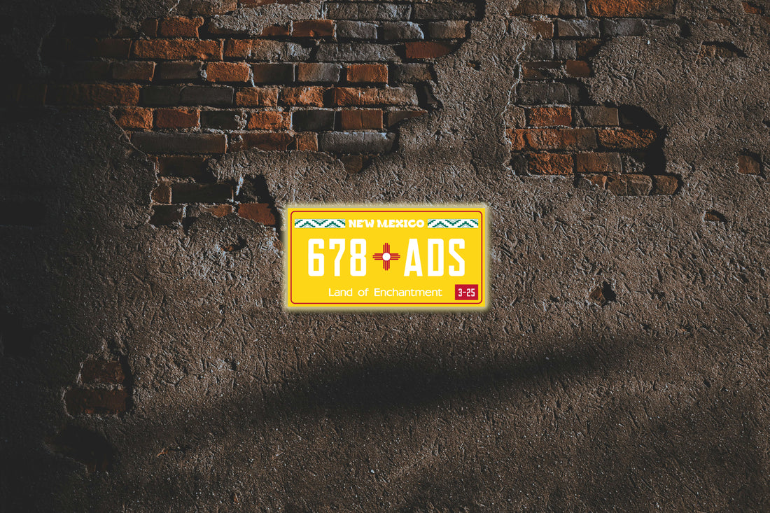 Lamp "New Mexico License Plate"
