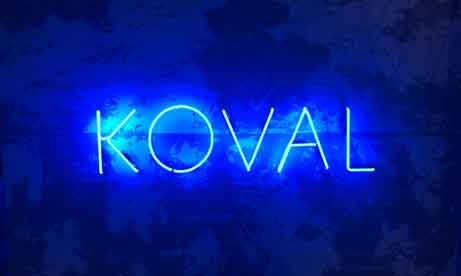 Неоновые буквы для дома "KOVAL" (миниатюра)